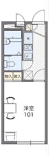 レオパレスコンパル唐湊壱番館の間取り