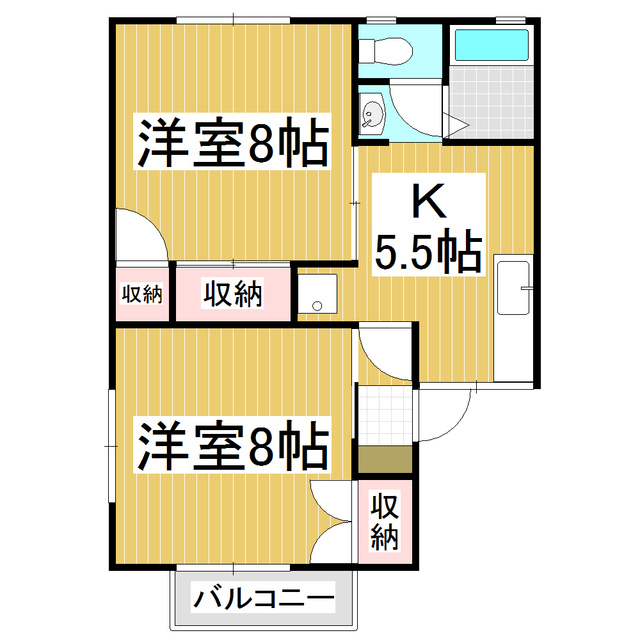 シャルム由比ヶ浜Ａの間取り