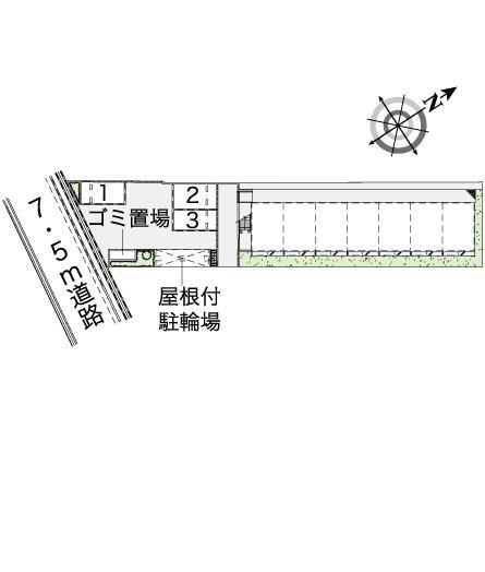 【伊勢原市笠窪のアパートの駐車場】