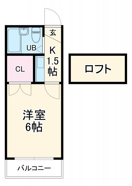 名古屋市守山区太田井のアパートの間取り