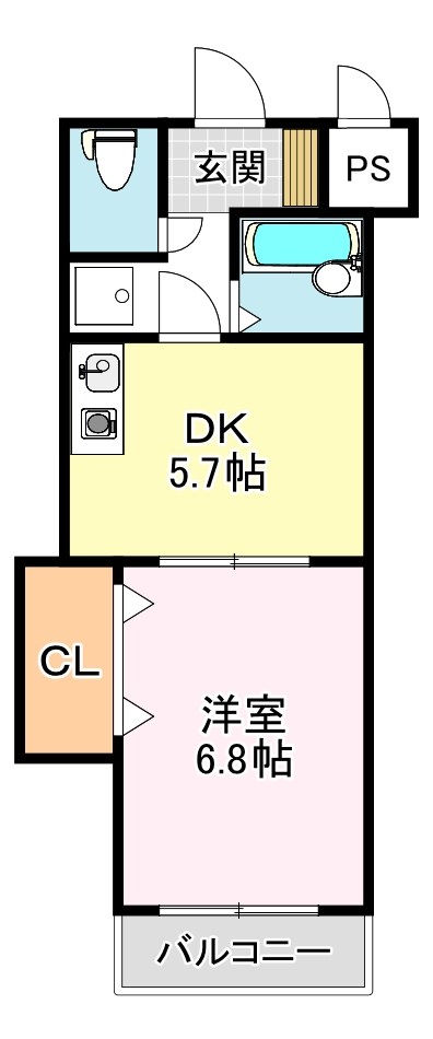 【太陽ハイツ南草津の間取り】