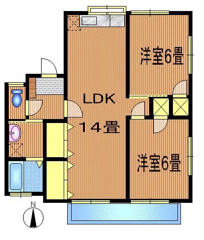 メゾン川原　Ａの間取り