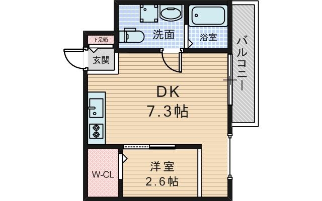 大阪市東淀川区柴島のアパートの間取り