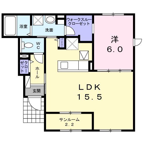 邑楽郡大泉町東小泉のアパートの間取り