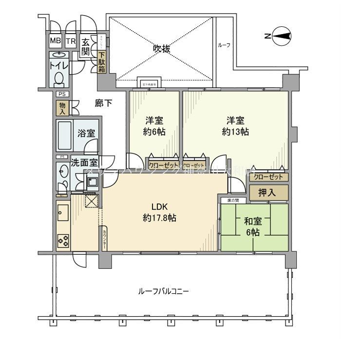 横浜市旭区金が谷のマンションの間取り