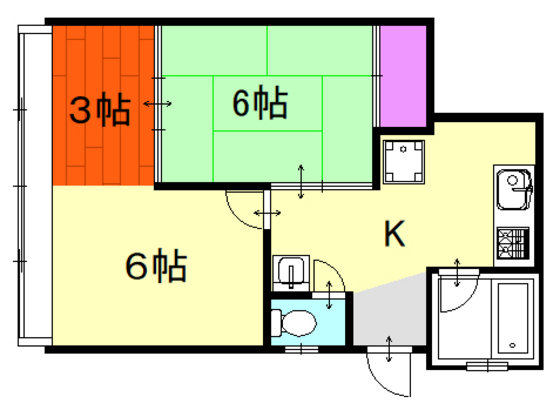 広島市中区袋町のマンションの間取り