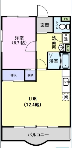 遠鉄ハイツ西ヶ崎Ｇ棟の間取り