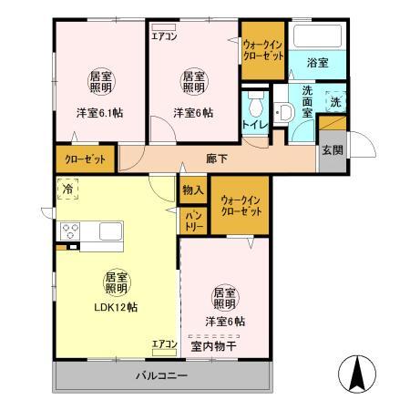 袖ケ浦市蔵波のアパートの間取り