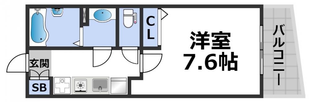 ルクレ阿波座レジデンスの間取り