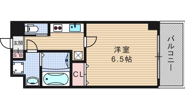 ララプレイス京町堀プロムナードの間取り