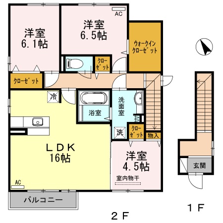 D-roomチェリーの間取り