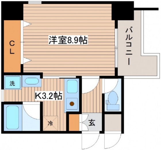 広島市中区東平塚町のマンションの間取り