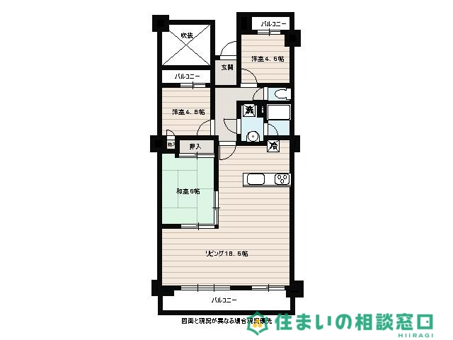 岡崎市矢作町のマンションの間取り