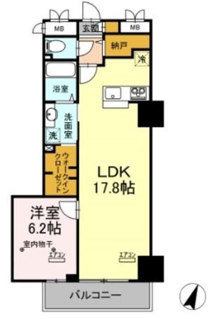 【千葉市中央区新宿のマンションの間取り】