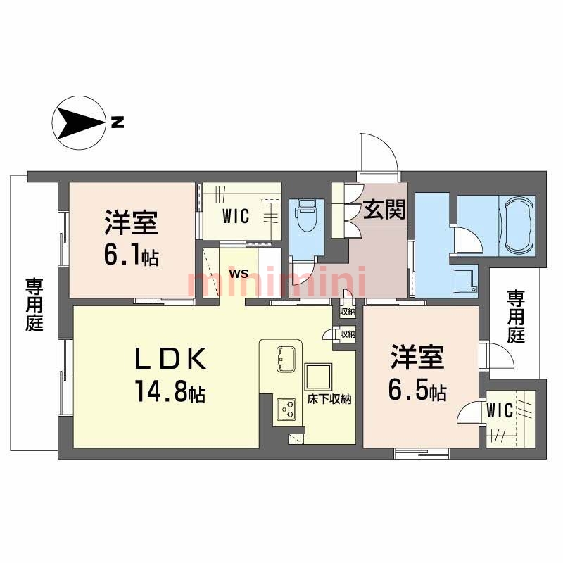 高槻市宮田町のマンションの間取り