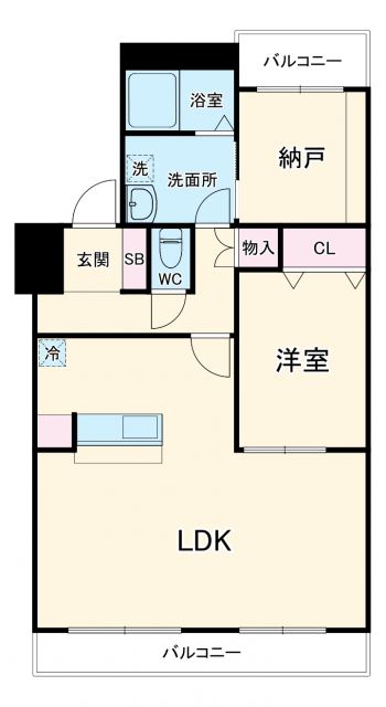 名古屋市千種区菊坂町のマンションの間取り