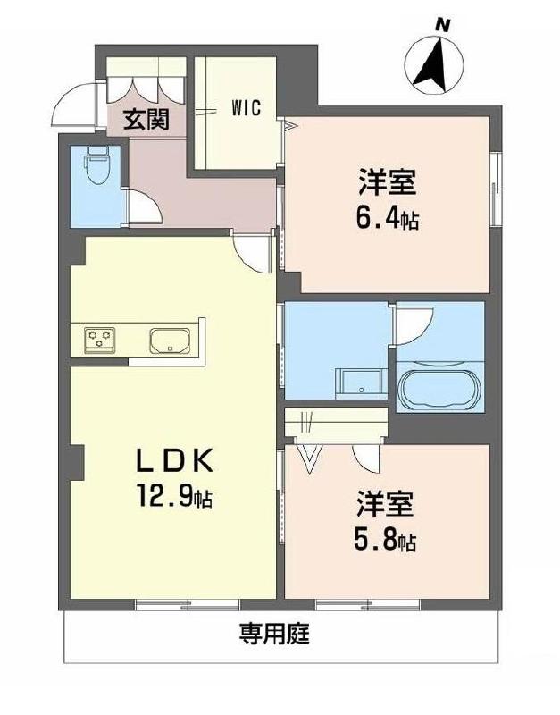 東広島市八本松東のアパートの間取り