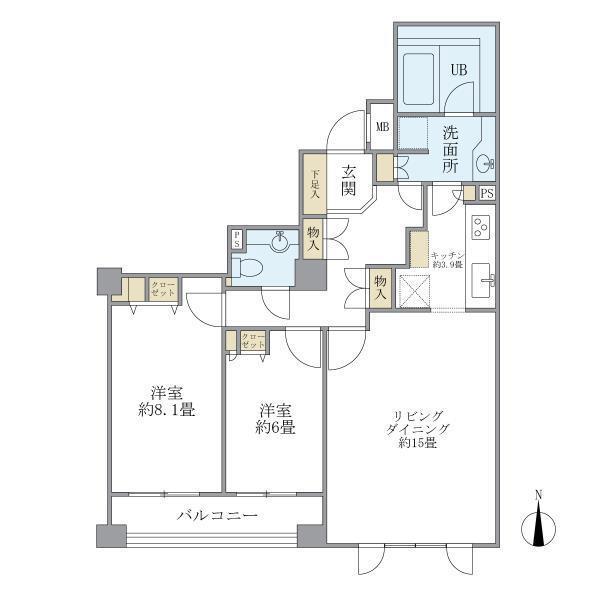 アパートメンツ東山の間取り