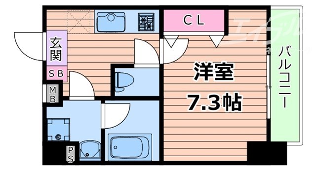 吹田市千里山東のマンションの間取り