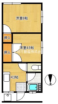 船橋市丸山のアパートの間取り