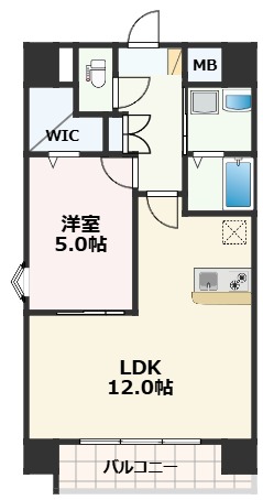 熊本市中央区水道町のマンションの間取り