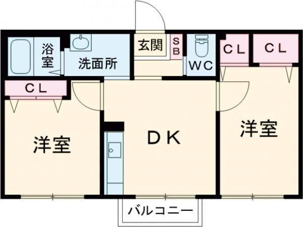 シャーメゾン大日　Ｂ棟の間取り