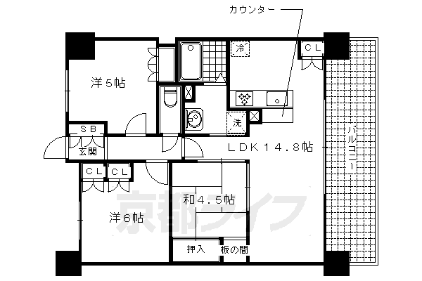 アトレ西院エルステージの間取り