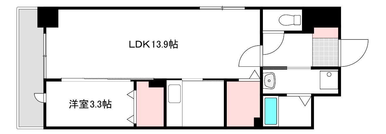 広島市西区横川町のマンションの間取り