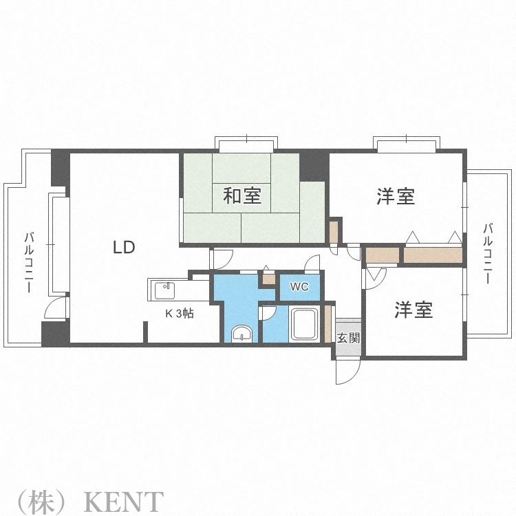 サンタの館裏参道の間取り