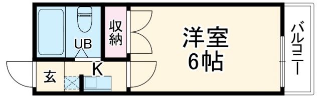 上尾市大字原市のアパートの間取り