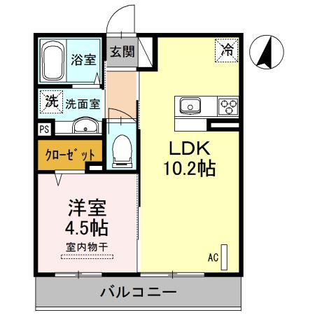 プリムヴェール　弐十壱番館の間取り