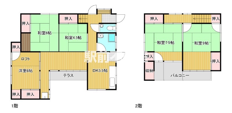 【山上貸家の間取り】