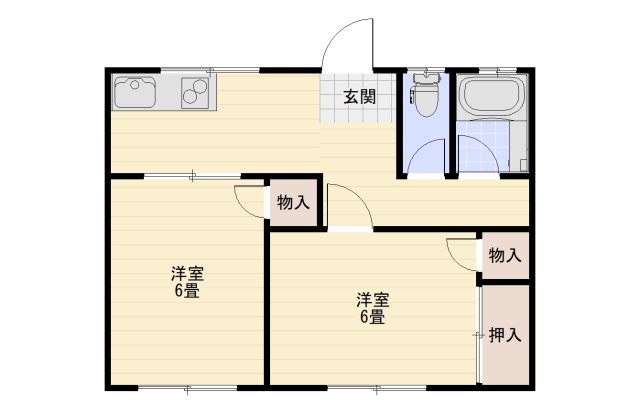 リエート西富山Ｂの間取り