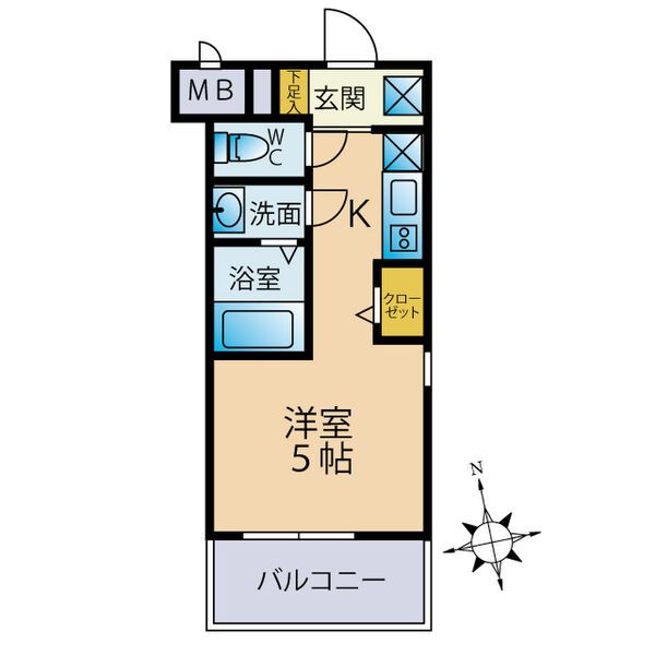 福岡市西区元浜のマンションの間取り