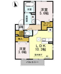 ウィンノーブル　A棟の間取り