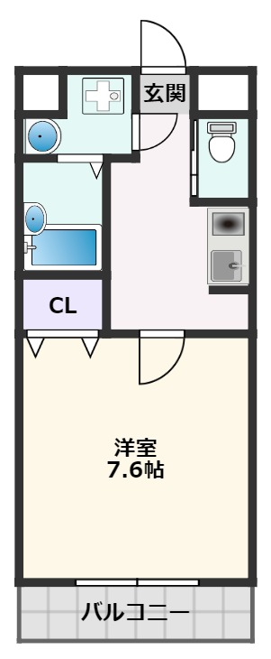 【吹田市上山手町のマンションの間取り】