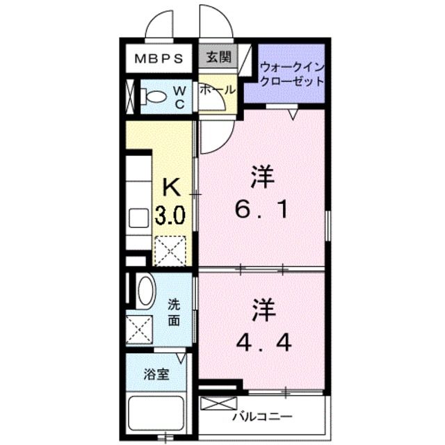 【ｓｃｈｏｎｅ小町の間取り】