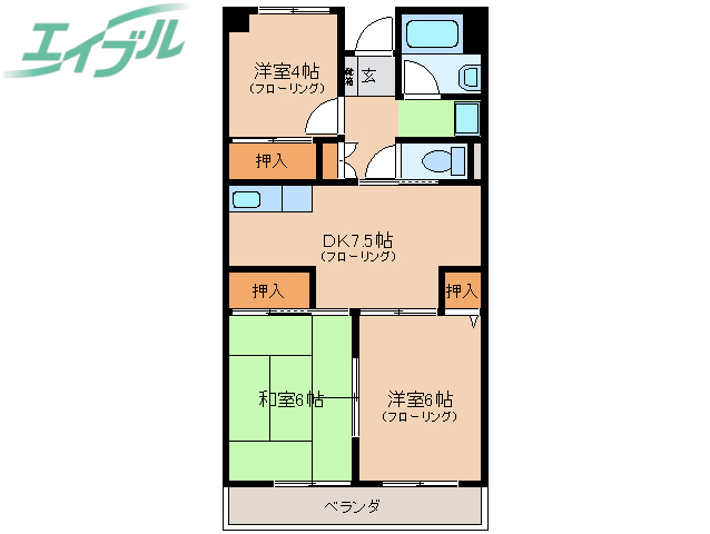 近畿マンションの間取り