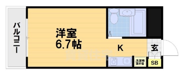 向日市寺戸町のマンションの間取り