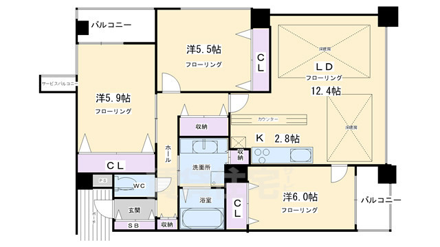 シンフォニー嵯峨嵐山の間取り