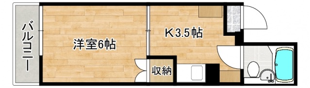 広島市中区土橋町のマンションの間取り