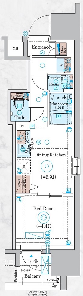 川口市本町のマンションの間取り