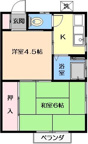 江戸川区中葛西のアパートの間取り