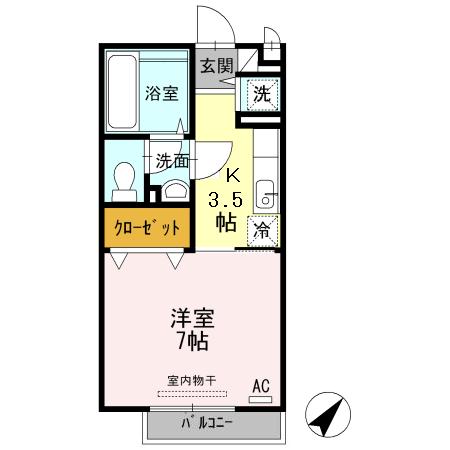 上益城郡嘉島町大字上島のアパートの間取り