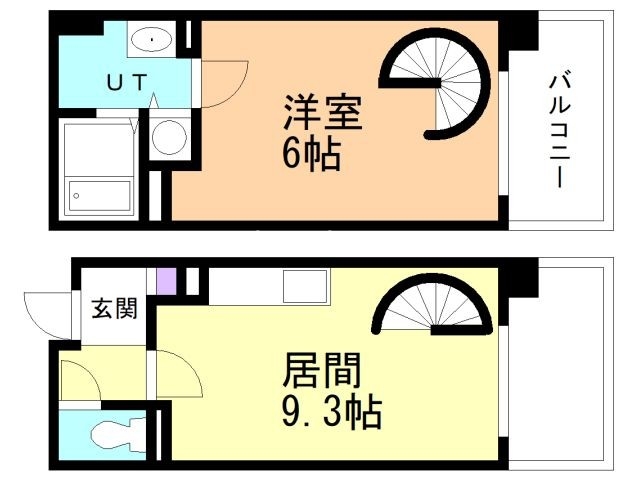 オタルベイサイドシティ７棟の間取り