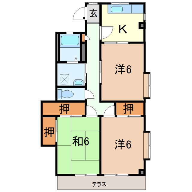 コーポいしかわの間取り