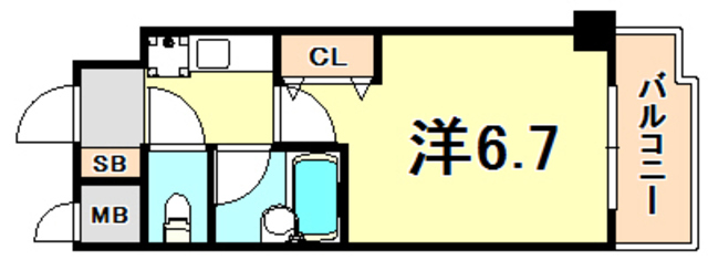 神戸市中央区磯辺通のマンションの間取り