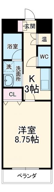 岐阜市神田町のマンションの間取り