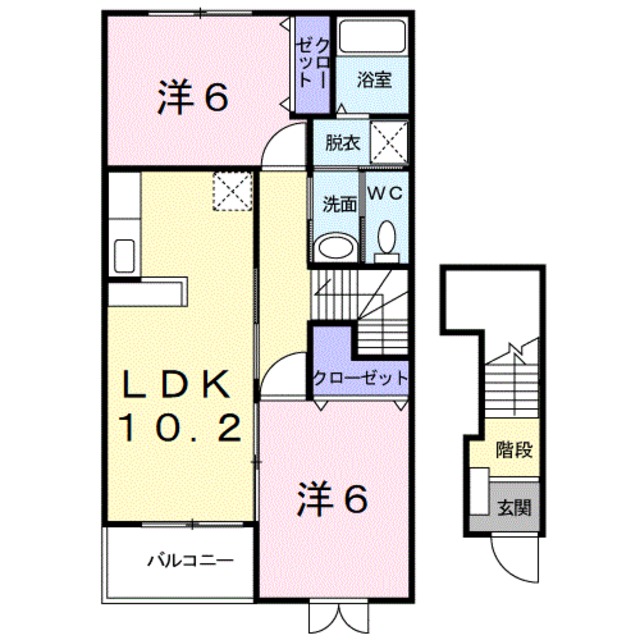 【コンフォート太秦の間取り】