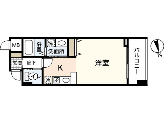 広島市中区鉄砲町のマンションの間取り